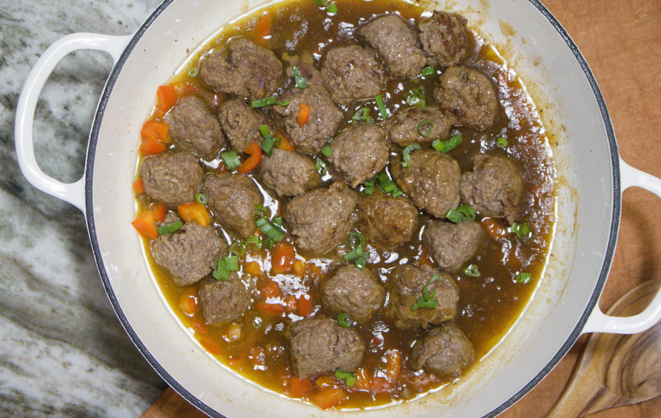 boulette aigre douce - meatballs sweet sour