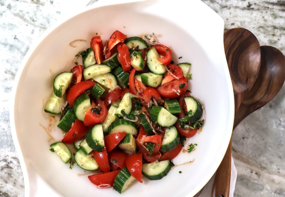 salades tomates concombres