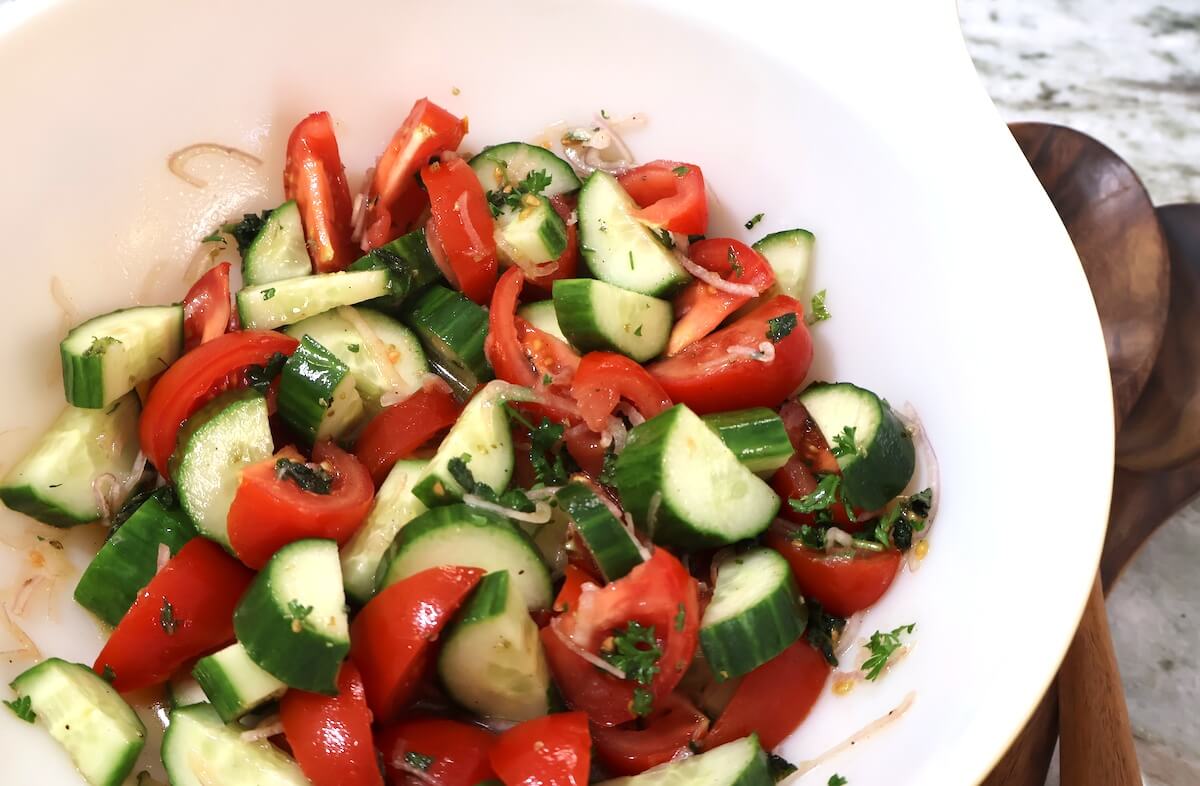 salade tomates concombres